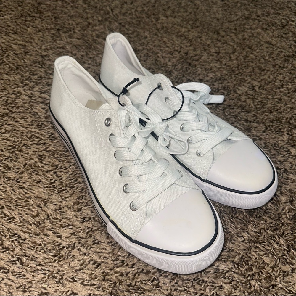 Classic White Canvas Sneakers